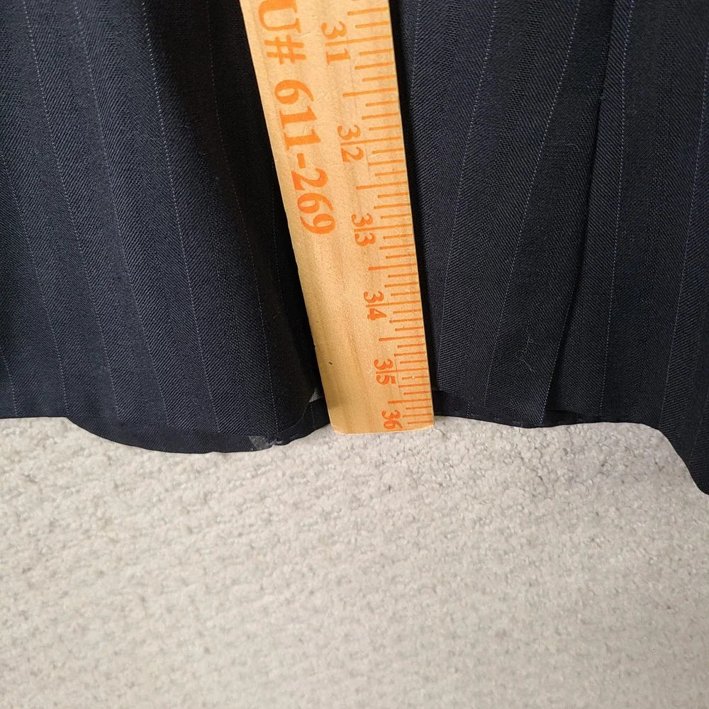 Michael's Jacket Mens 50XL Black Striped Blazer Four Button Peak Lapel Custom